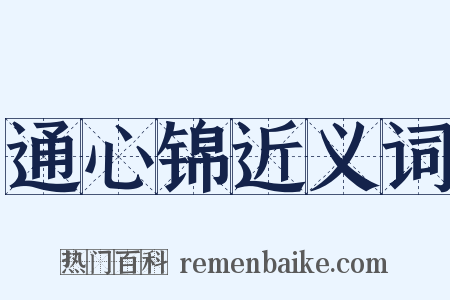 通心锦近义词是什么意思的图片